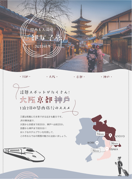 女子旅LPのファーストビュー